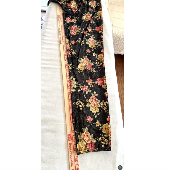 Vintage UNGARO LINGERIE Stretch Velour Body Suit in Floral Print - M - Picture 11 of 12